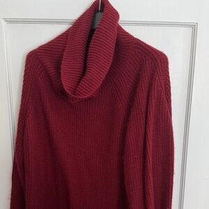 Maroon sweater dress